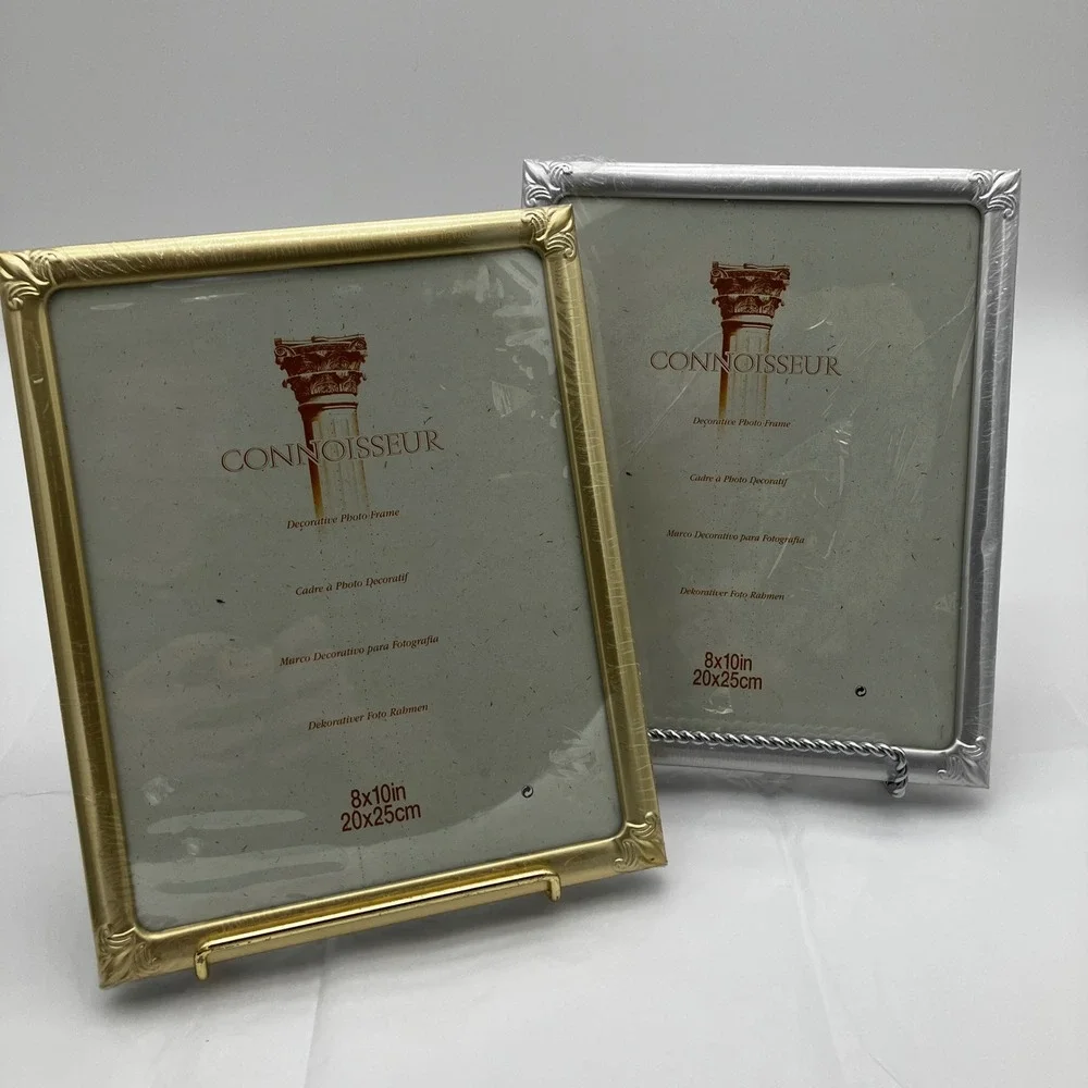 Connoisseur Photo Frame Set 8x10 Gold Silver Ornate Decorative 2 Pack
